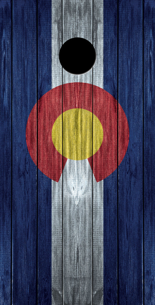 Colorado State Custom Vinyl Cornhole Wrap