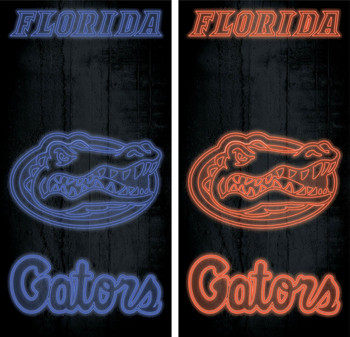 2 x Florida Gators Football Cornhole Board Bag Toss Vinyl Wrap Set- Universal Fit Oracal 3M