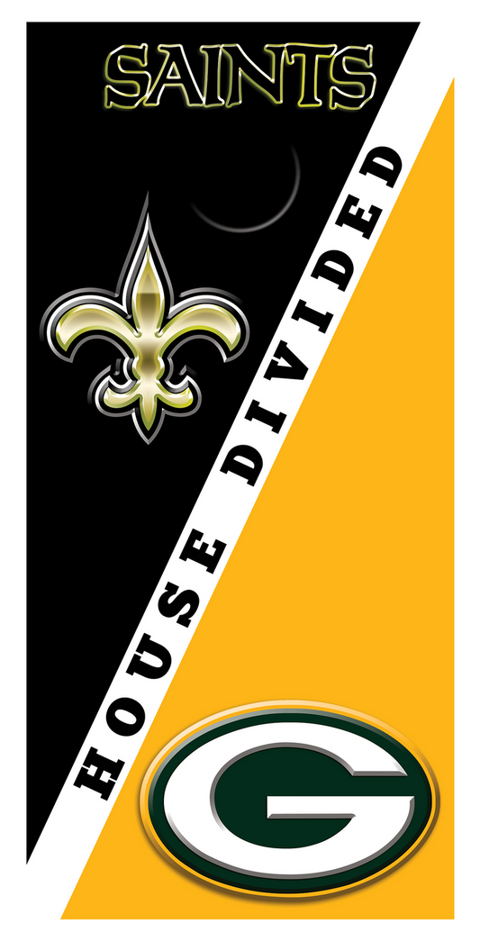 2 x House Divided Football Cornhole Board Bag Toss Vinyl Wrap Set- Universal Fit Oracal 3M