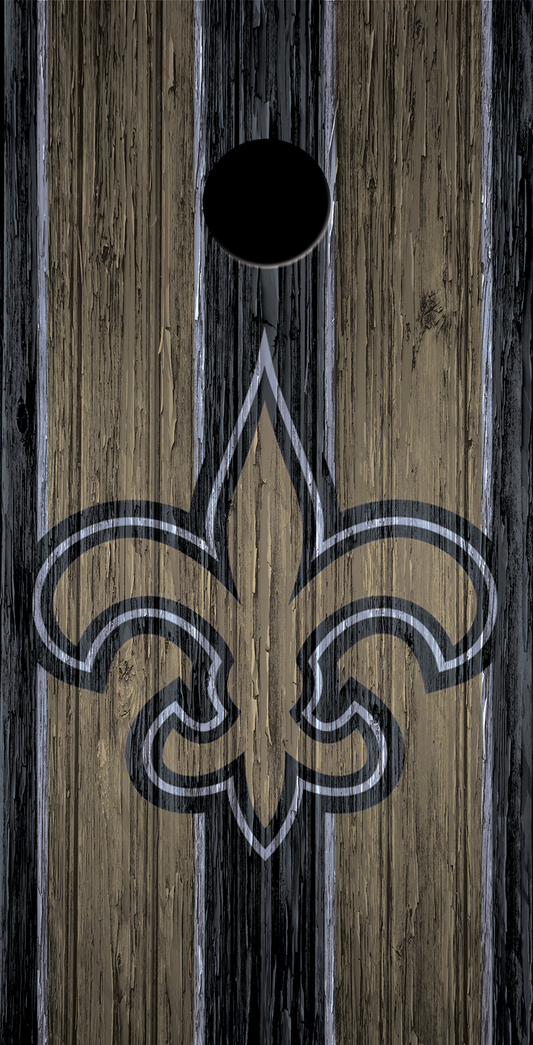 2 x New Orleans Saints Football Cornhole Board Bag Toss Vinyl Wrap Set- Universal Fit Oracal 3M