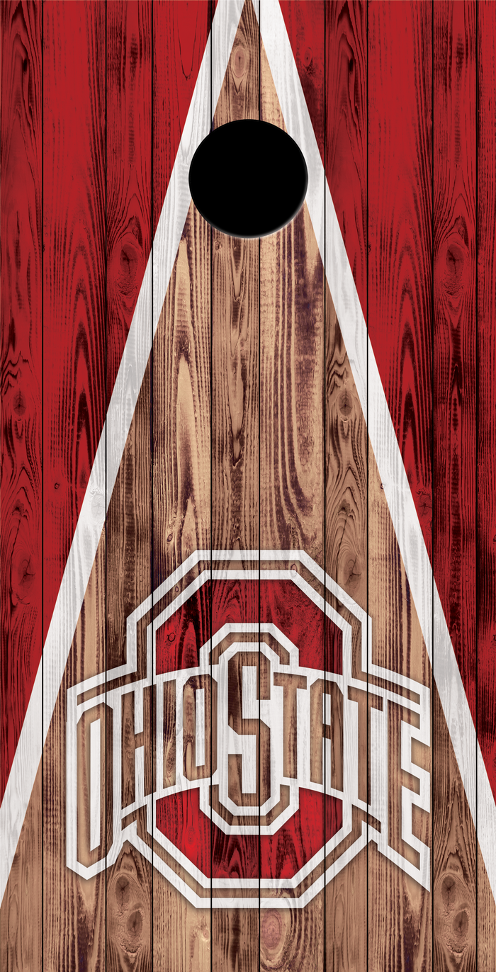 2 x Ohio State Football Cornhole Board Bag Toss Vinyl Wrap Set- Universal Fit Oracal 3M