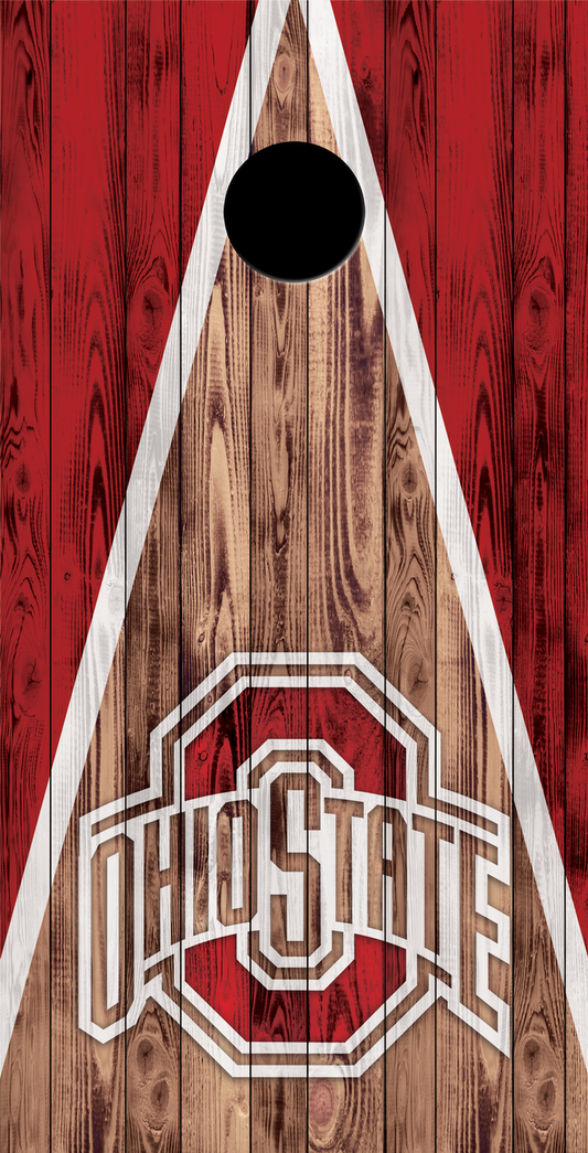 2 x Ohio State Football Cornhole Board Bag Toss Vinyl Wrap Set- Universal Fit Oracal 3M