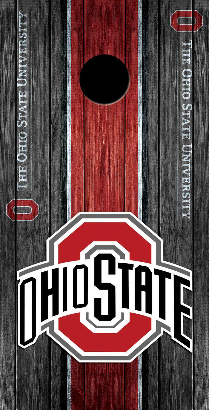 2 x Ohio State Football Cornhole Board Bag Toss Vinyl Wrap Set- Universal Fit Oracal 3M