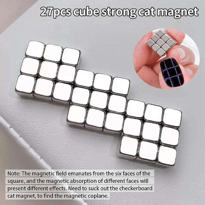 27-piece magnetic cube set - double suction magnetic combination, modular design for versatile cat eye effects