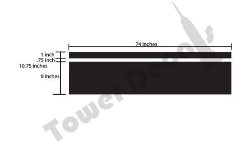 3-9" Single Rally Racing Pin Stripe Cast Vinyl Decal Fits Any Dodge Ram Truck