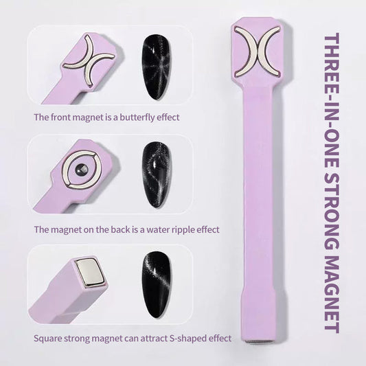 3-in-1 strong magnet specifications - front butterfly effect, back water ripple effect, square S-shaped magnet