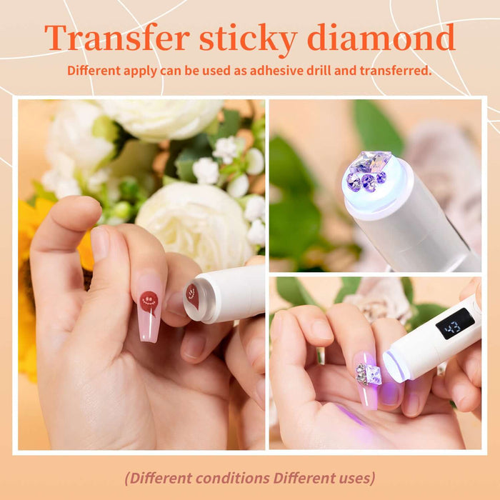 3-in-1 Multifunctional UV Lamp with Timer Silicone Tip