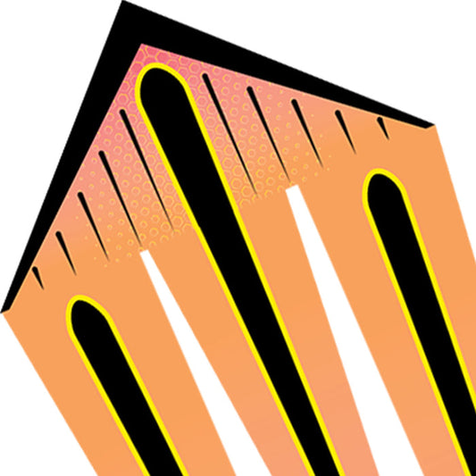 46 in. Flo-Train Delta Kite - Orange Shock (Single Kite)
