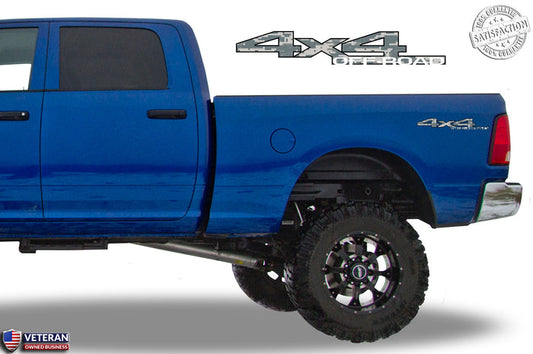 4x4 Off Road Digi Camo Bedside Decals Fits Dodge Ram 2010-13 1500 2500 3500-co