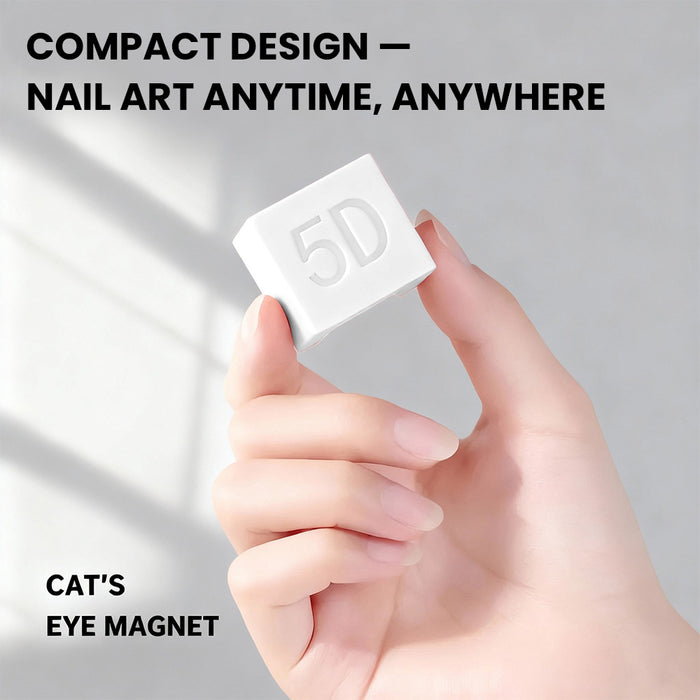Compact 5D cat eye magnet 32mm x 21mm x 29mm portable design nail art anytime anywhere