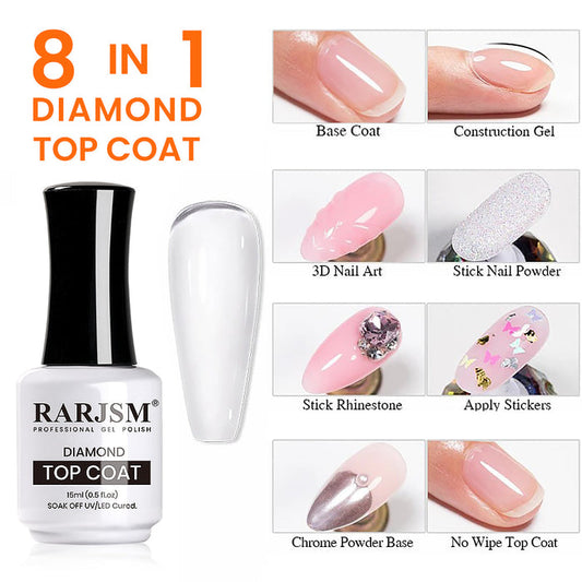 8 IN 1 No Wipe Diamond Top Coat 15ml