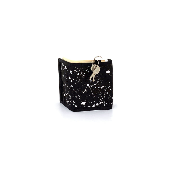 80s Bi-Fold Black Splatter Wallet