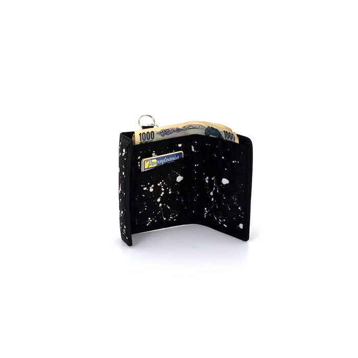 80s Bi-Fold Black Splatter Wallet