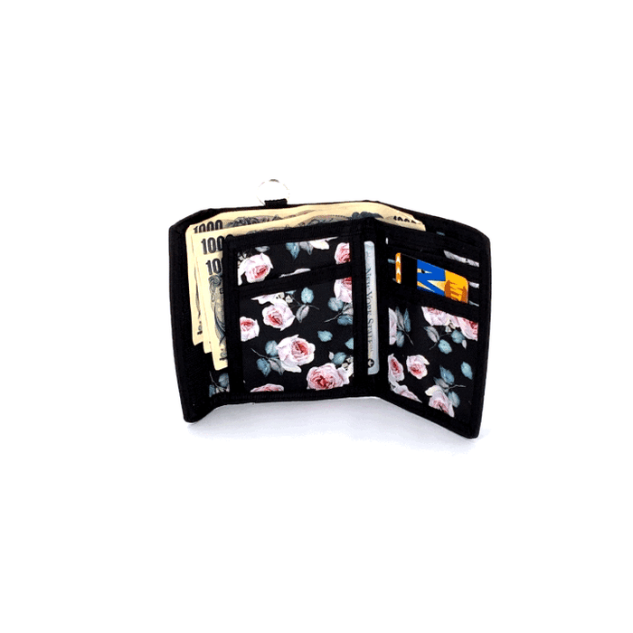 80s Bi-Fold Pink Rose Wallet