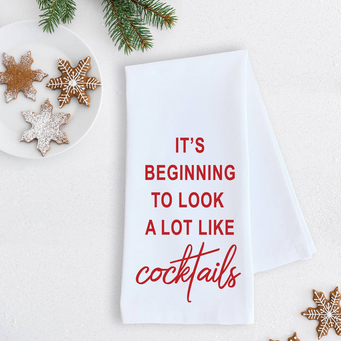 A Lot Like Cocktails Tea Towel