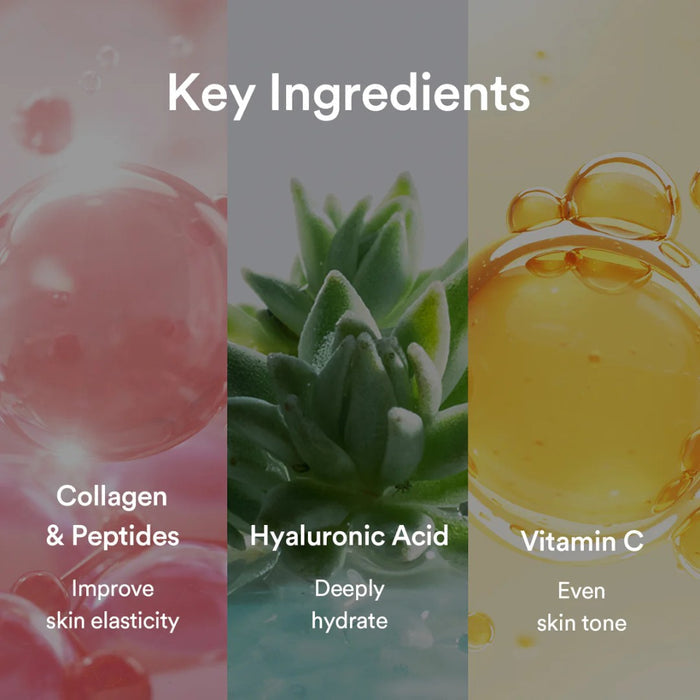 Abib Collagen Gel Mask Sedum Jelly 4 Sheets - Hydrating key ingredients: Collagen, Hyaluronic Acid, Vitamin C.