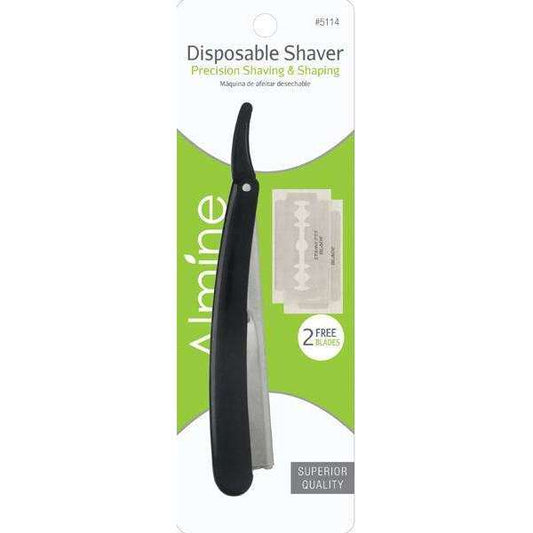 Almine Disposable Shaver with 2 Blades, 1 Count, Black