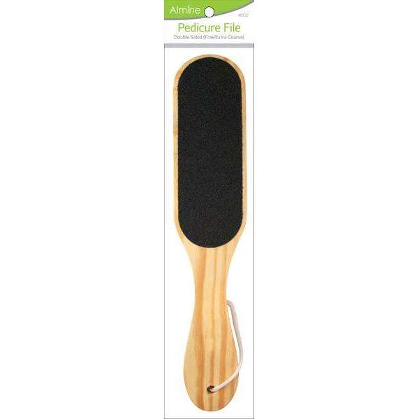 Almine Double-Sided Wooden Pedicure File, 1 Count, Natural
