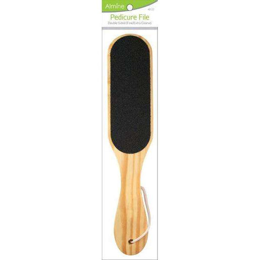 Almine Double-Sided Wooden Pedicure File, 1 Count, Natural