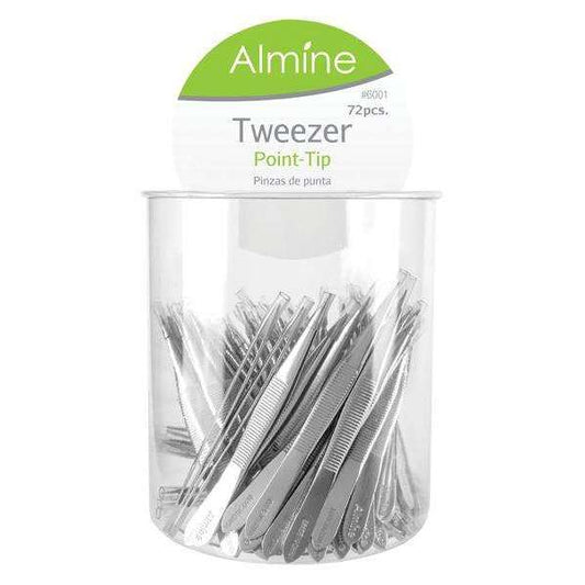 Almine Pointed Tip Tweezer 72ct