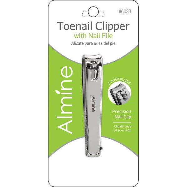 Almine Toenail Clipper with File Large, 1 Count, Silver