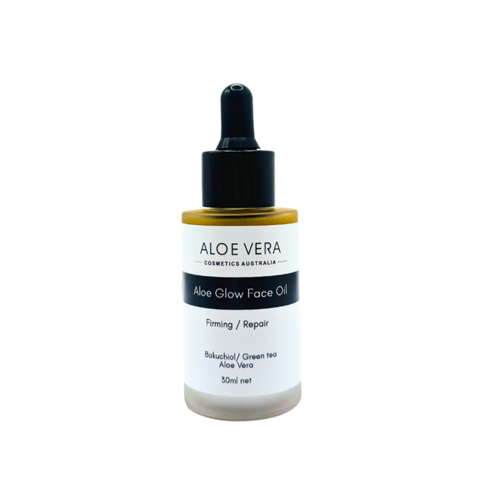 Aloe Glow Face Oil | Firming & Repair | Bakuchiol & Green tea (Fragrance Free)