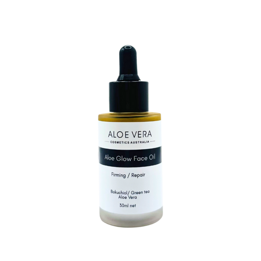Aloe Glow Face Oil | Firming & Repair | Bakuchiol & Green tea (Fragrance Free)