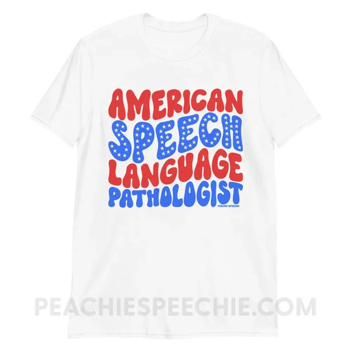 American Speech-Language Pathologist Classic Tee - White / S - T-Shirt peachiespeechie.com
