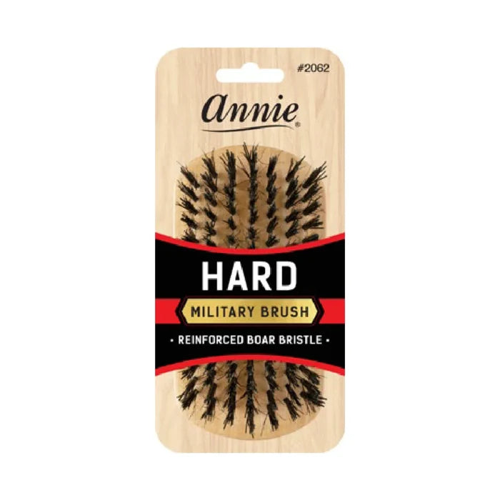 Annie Hard Military Brush Boar & Nylon Bristle, 1 Count, Light brown