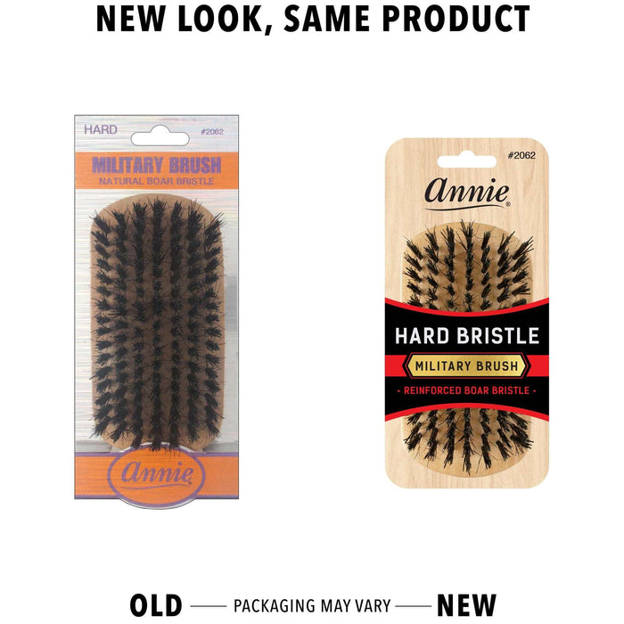 Annie Hard Military Brush Boar & Nylon Bristle, 1 Count, Light brown