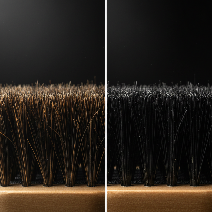 Annie Mini Two-Way Boar & Nylon Bristle Club Brush, 24 Count Display, Light Brown