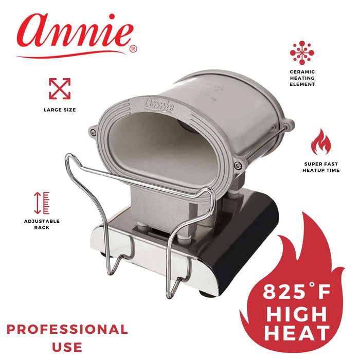 Annie Professional Thermal Curling Iron Stove & Holder Kit, 17 Piece Set, Black