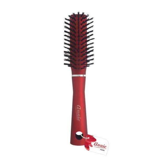 Annie Salon Pro Styling Brush, Nylon Bristles, Red
