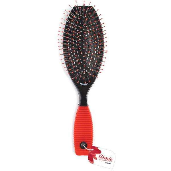 Annie Wire Cushion Ball-Tipped Bristle Massage Brush, 1 Count, Red
