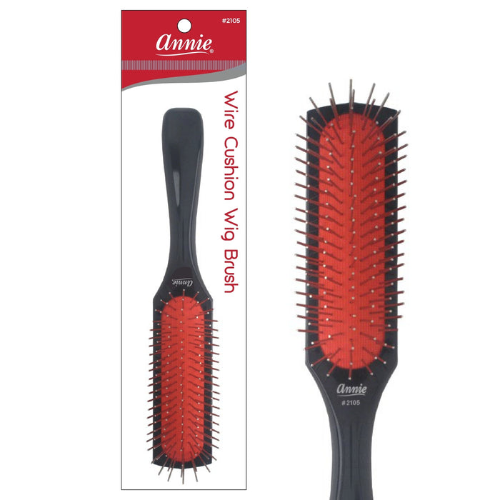 Annie Wire Cushion Wig Brush, 1 Count, Black