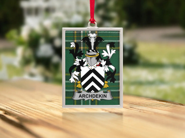 Archdekin Irish family crest Christmas ornament — keepsake for the tree