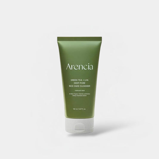 Arencia Green Tea + LHA Pore Rice Cake Cleanser 150ml منظف مسام أرينسيا بالشاي الأخضر + LHA كعكة الأرز - Princess Cosmetics Qatar