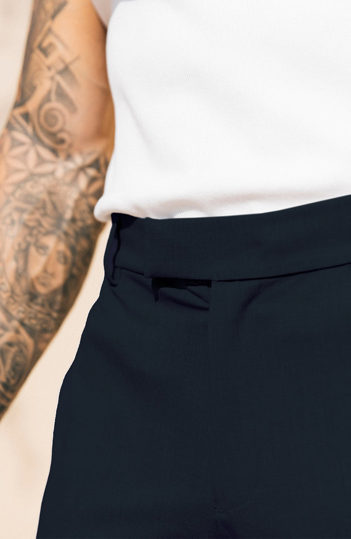 Aster Tailored Stretch Fit Short in Navy