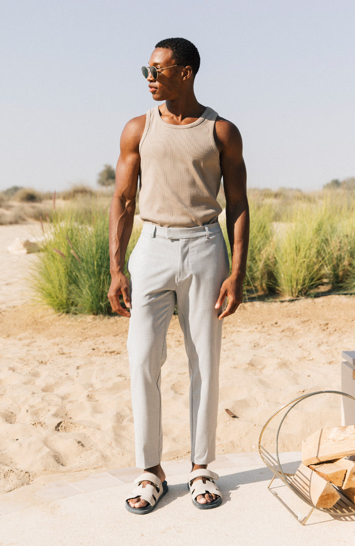 Aster Tailored Stretch Slim Leg pants in Grey