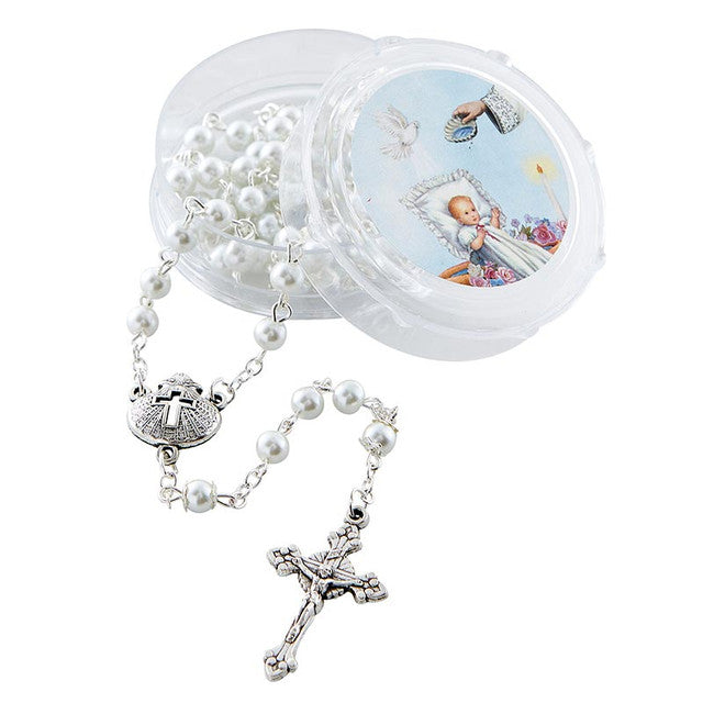 Autom Baptism Rosary w/ Case
