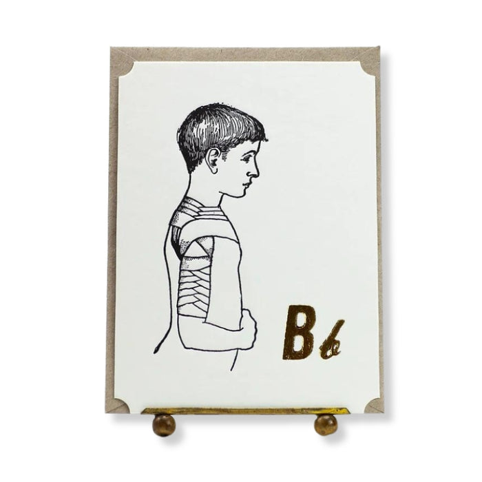 B Letterpress Card - Boy