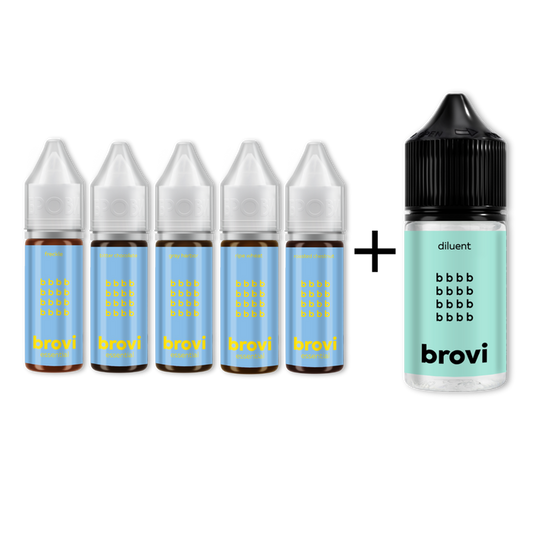 Basic Brovi Brow Set with FREE Dilutor Supreme Permanent