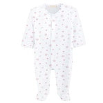 BCC Tiny Rosebud Printed Footie-White