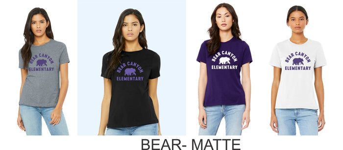 Bear Canyon Ladies Bella Canvas Tee- 4 Designs