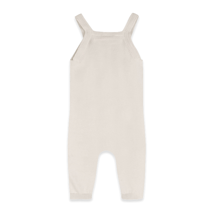 Organic Cotton Bear Fair Isle Knit Baby Overall Set, Back