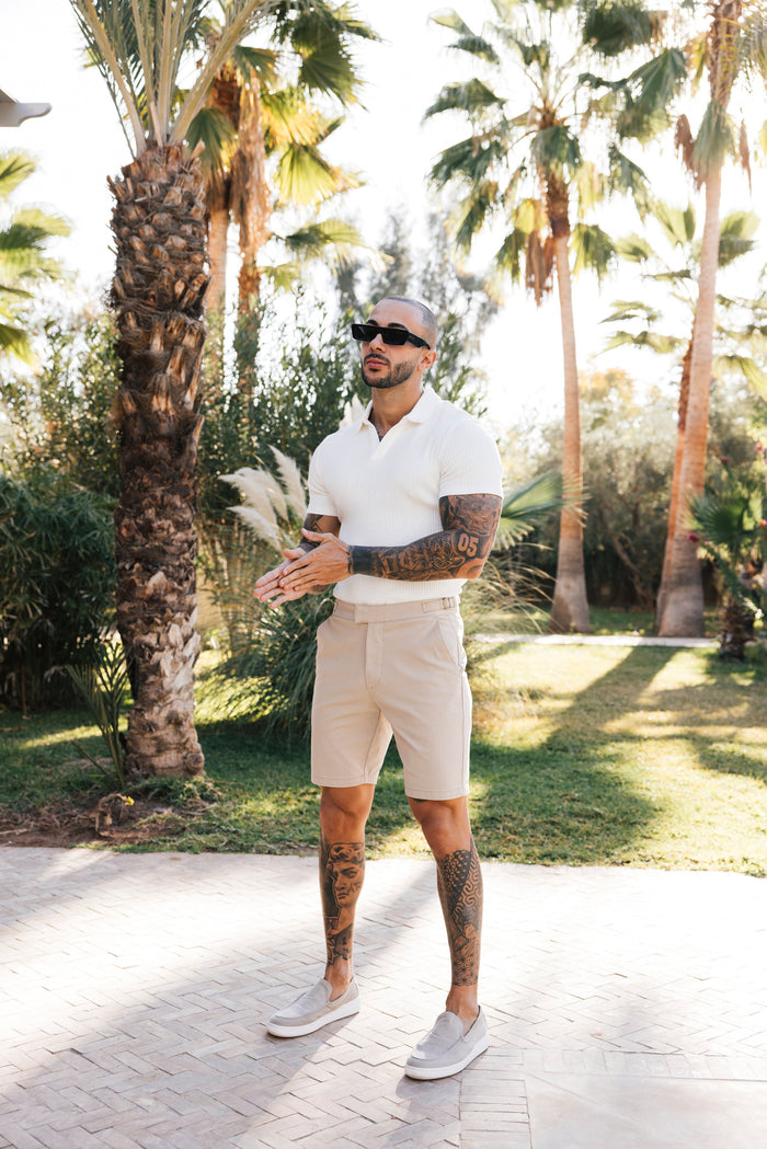 Beaufort Chino Stretch Shorts Beige