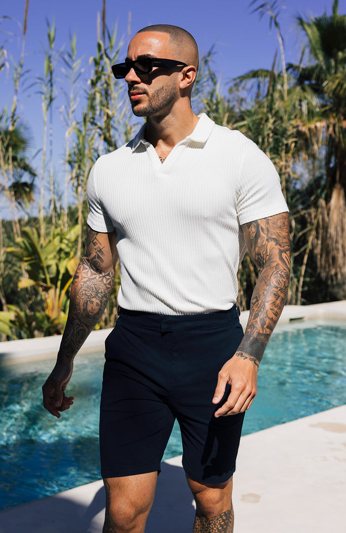 Beaufort Stretch Chino Shorts in Navy