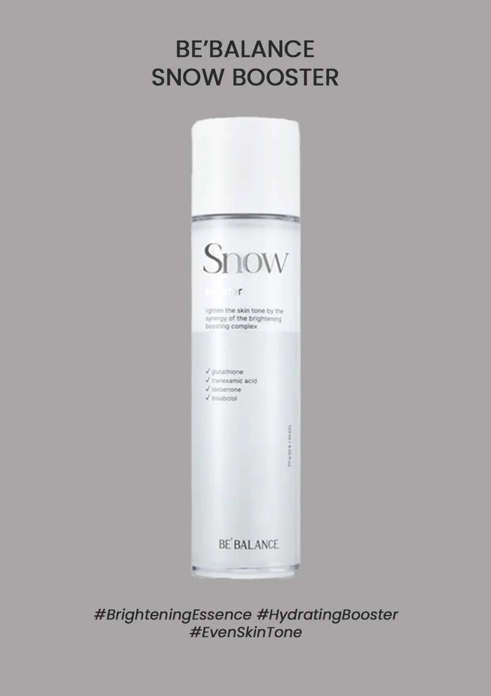Snow booster bottle on a gray background