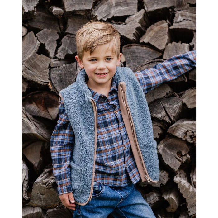 Bebe Blue Sherpa Vest