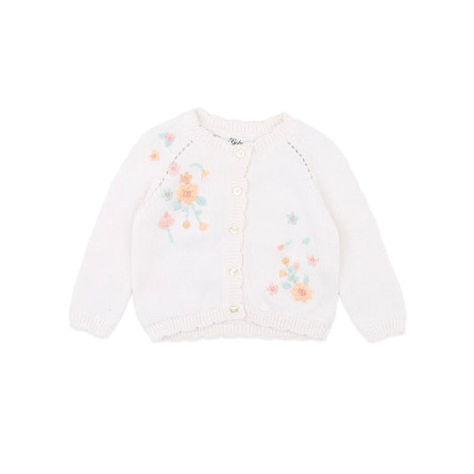 Bebe Fern Hand Embroidered Organic Cardigan